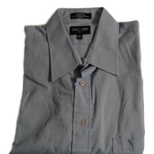 Fox Fire Dress Shirt Blue Size 17 1/2 Tall